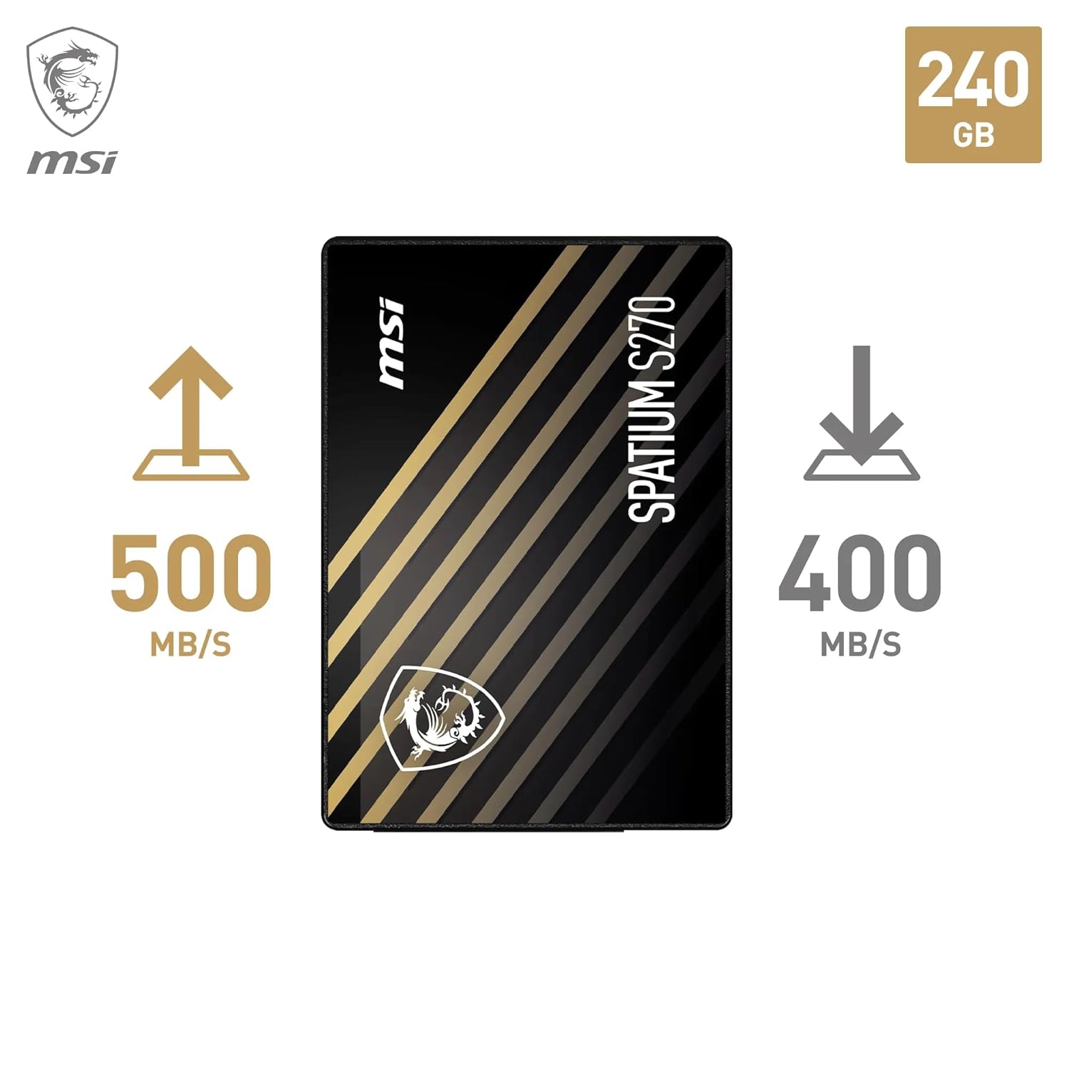 MSI SPATIUM S270 SATA III, 2.5inch, 240GB Internal SSD - Image 4